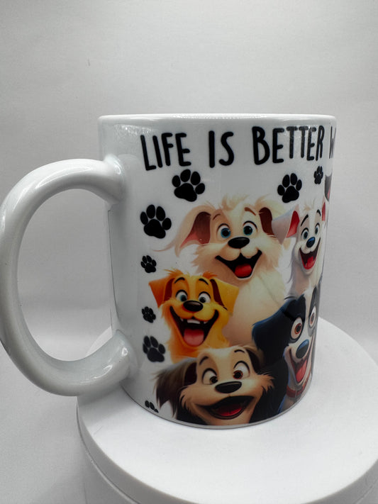 Life is Better with Dogs 11 oz Mug