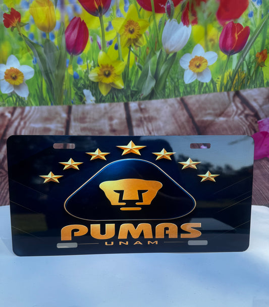 Pumas UNAM License Plate