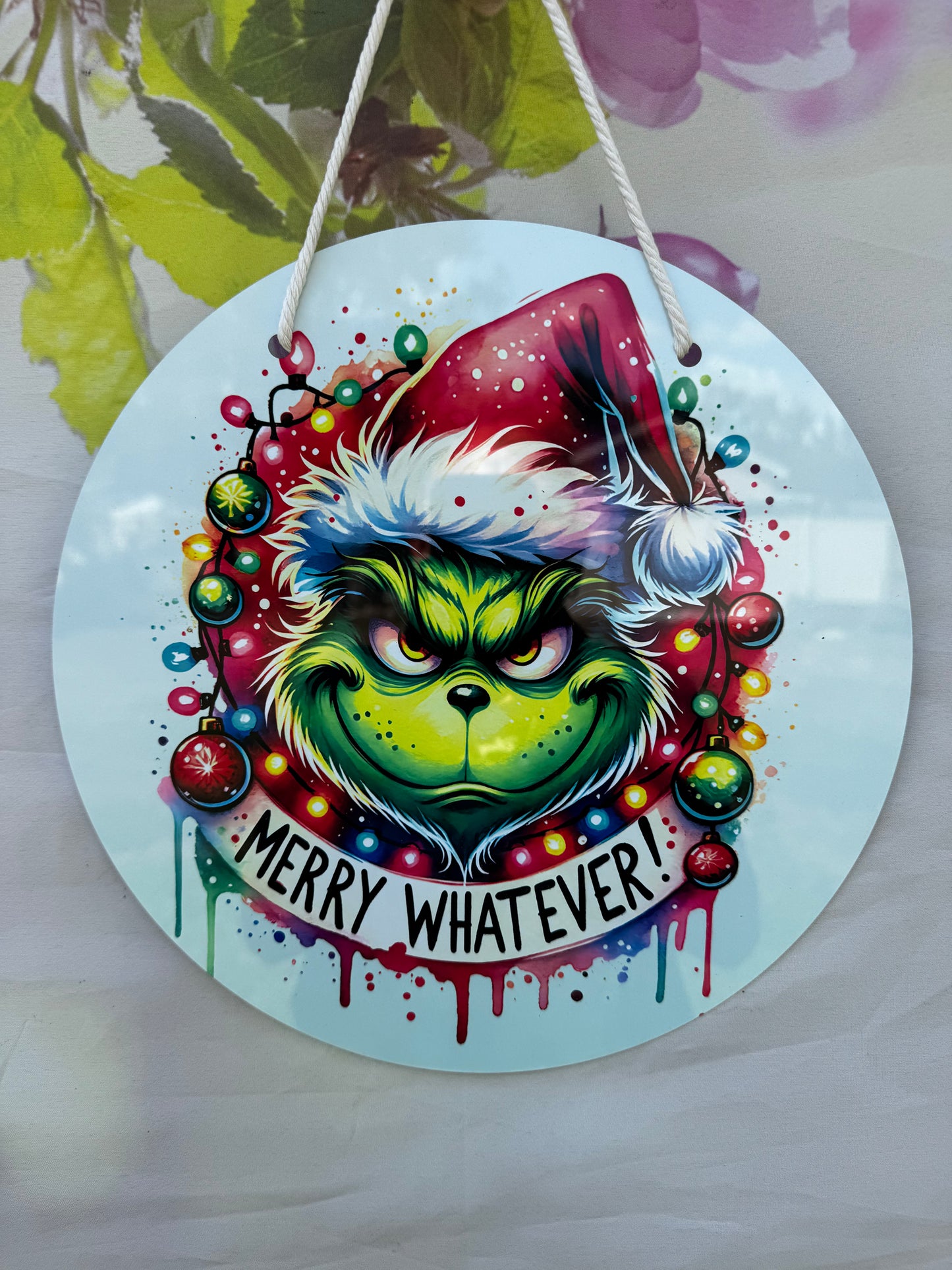 Grinch 12x12 Aluminum Door Sign