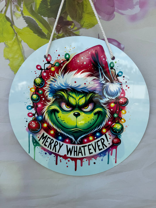 Grinch 12x12 Aluminum Door Sign
