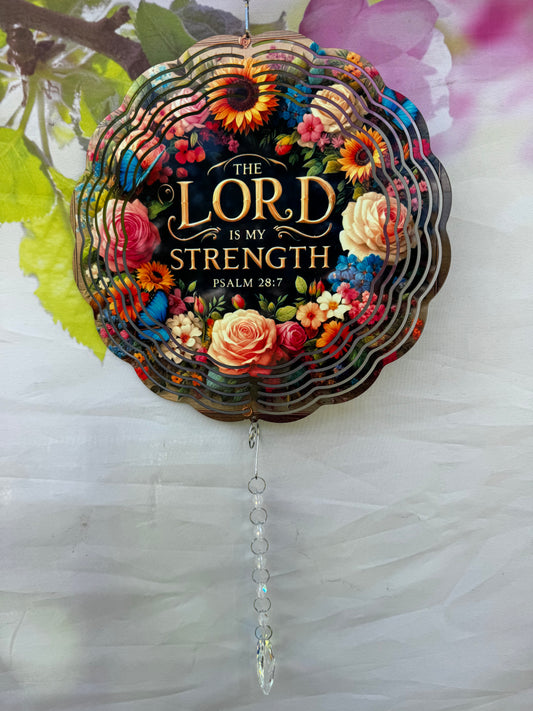 Lord is My Strength Wind Spinner