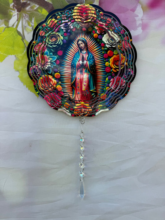 Virgen De Guadalupe Wind Spinner