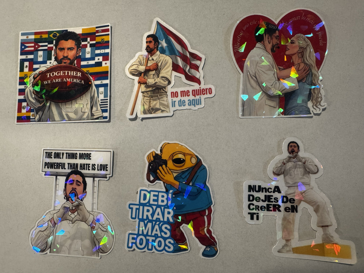 Puerto Rico Holographic Cultural stickers