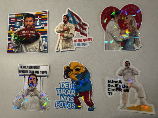 Puerto Rico Holographic Cultural stickers