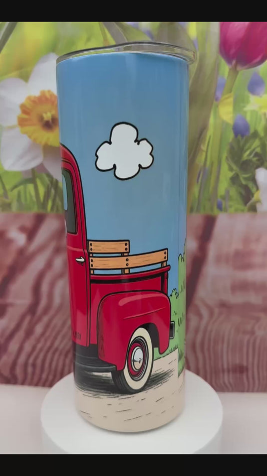 Snoopy and Woodstock 1950 Ford 20 oz Tumbler