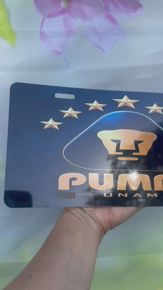 Pumas UNAM License Plate