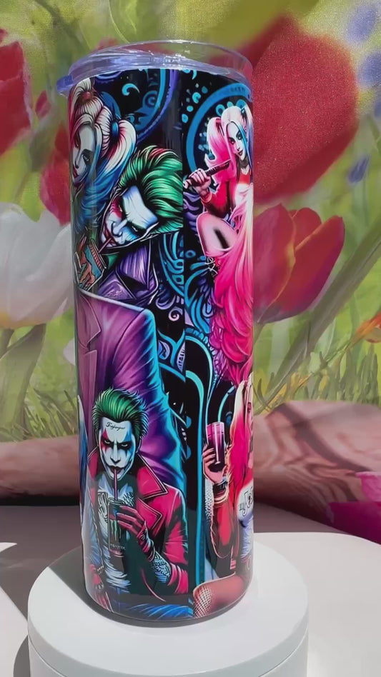 Joker and Harley Quinn 20 oz Tumbler